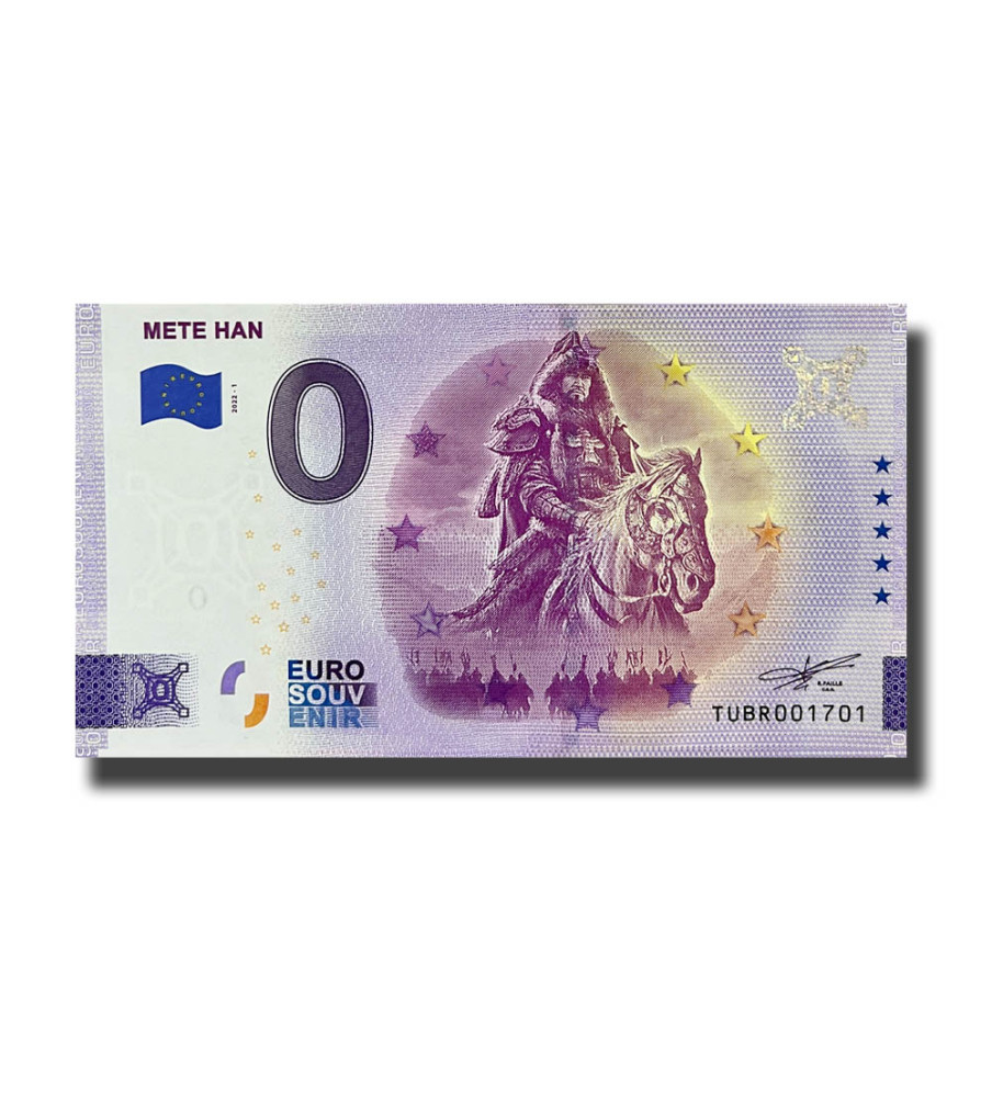 0 Euro Souvenir Banknote Mete Han Turkey TUBR 2022-1