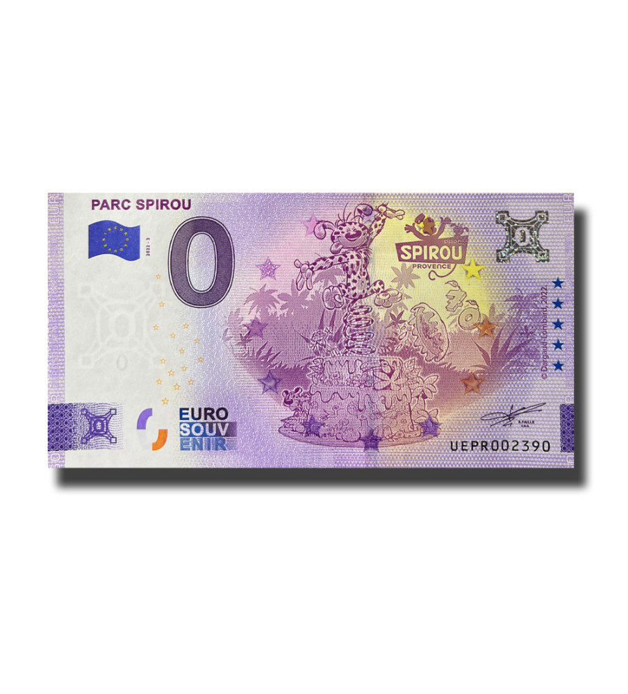0 Euro Souvenir Banknote Parc Spirou France UEPR 2022-3