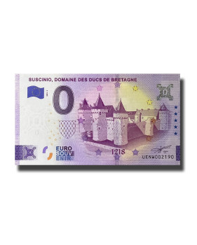 0 Euro Souvenir Banknote Suscinio Domaine Des Ducs De Bretagne France UENW 2022-2