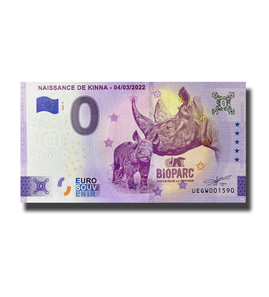 0 Euro Souvenir Banknote Naissance De Kinna France UEGW 2022-4