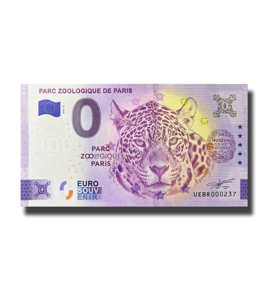 0 Euro Souvenir Banknote Parc Zoologique Dec Paris France UEBR 2022-8