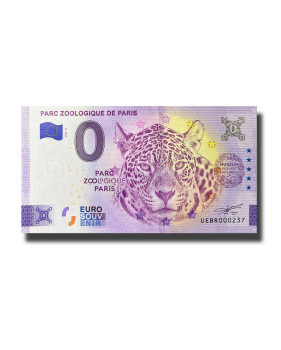 0 Euro Souvenir Banknote Parc Zoologique Dec Paris France UEBR 2022-8