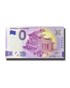 0 Euro Souvenir Banknote Memorial De Verdun France UEFP 2022-2