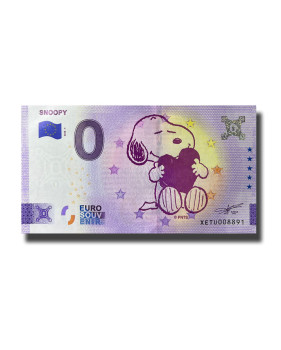 0 Euro Souvenir Banknote Snoopy Germany XETU 2022-1