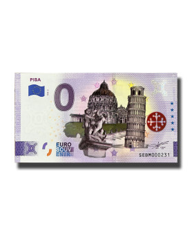 0 Euro Souvenir Banknote PISA Colour Italia SEBM 2022-2