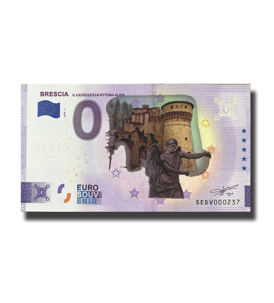 0 Euro Souvenir Banknote BRESCIA Colour Italia SEBV 2022-1