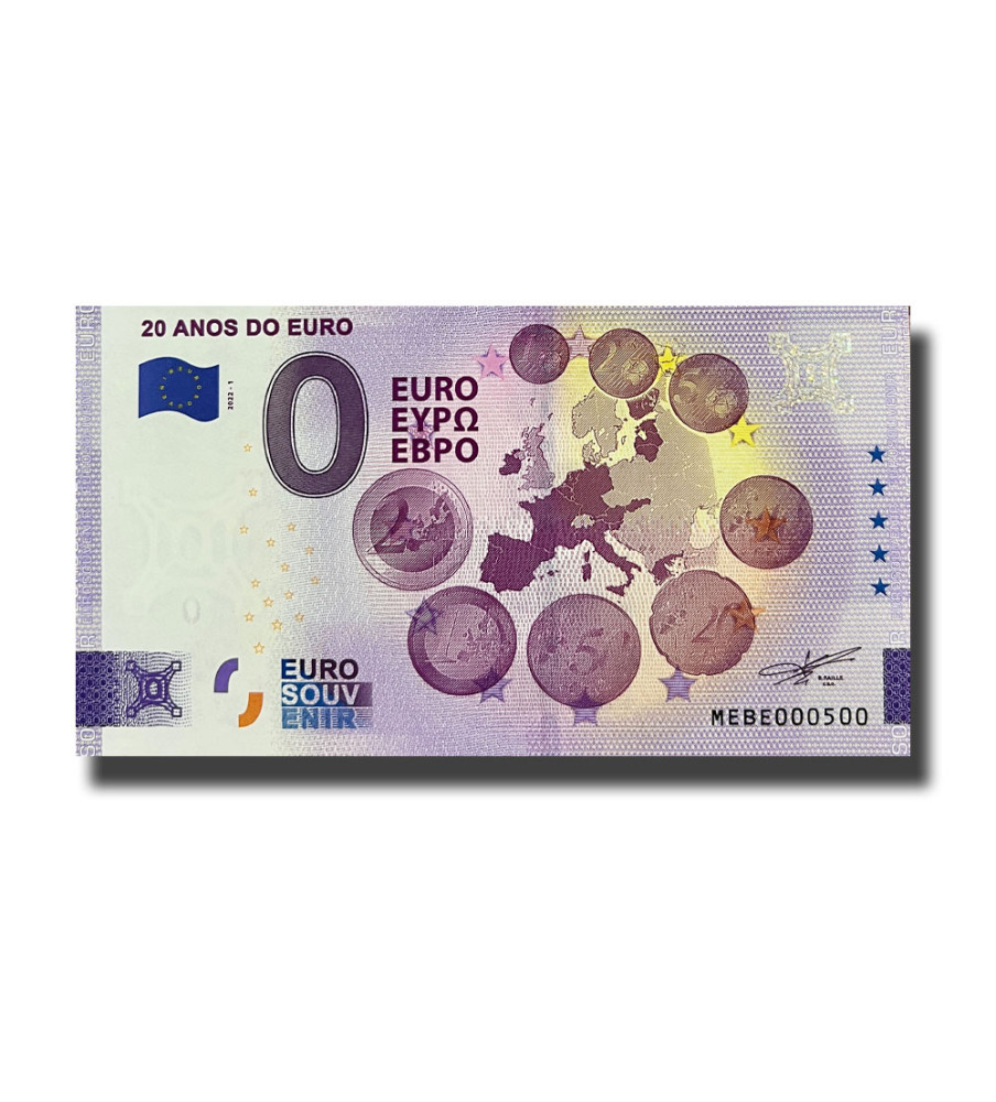 0 Euro Souvenir Banknote 20 ANOS DO EURO  Portugal  MEBE 2022-1