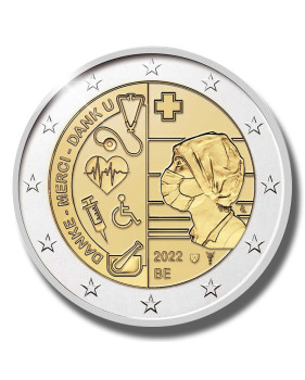 2022 Belgium Healthcare Workers 2 Euro Coin in Coincard