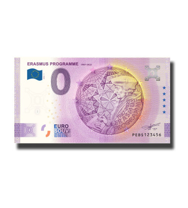 0 Euro Souvenir Banknote Erasmum Programme Netherlands PEBS 2022-1