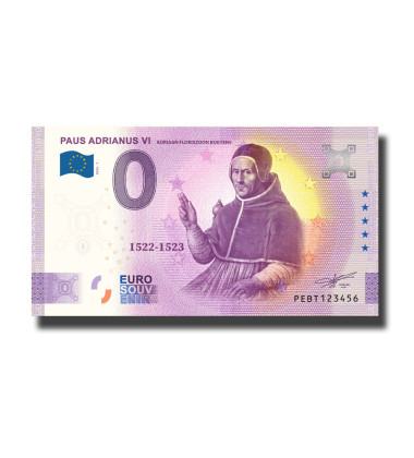 0 Euro Souvenir Banknote Paus Adrianus VI Netherlands PEBT 2022-1