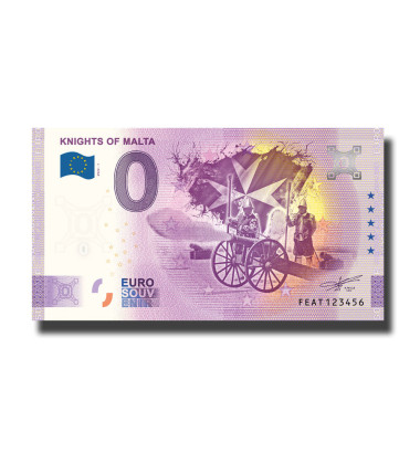 0 Euro Souvenir Banknote Knights of Malta Malta FEAT 2022-1