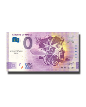 Anniversary 0 Euro Souvenir Banknote Knights of Malta Malta FEAT 2022-1