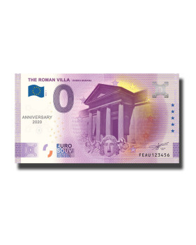 Anniversary 0 Euro Souvenir Banknote The Roman Villa Malta FEAU 2022-1