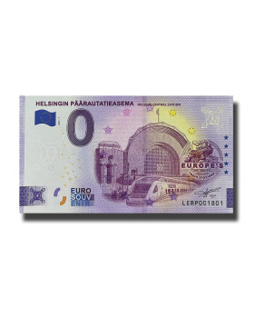 0 Euro Souvenir Banknote Helsingin Paarautatieasema Finland LEBP 2022-1