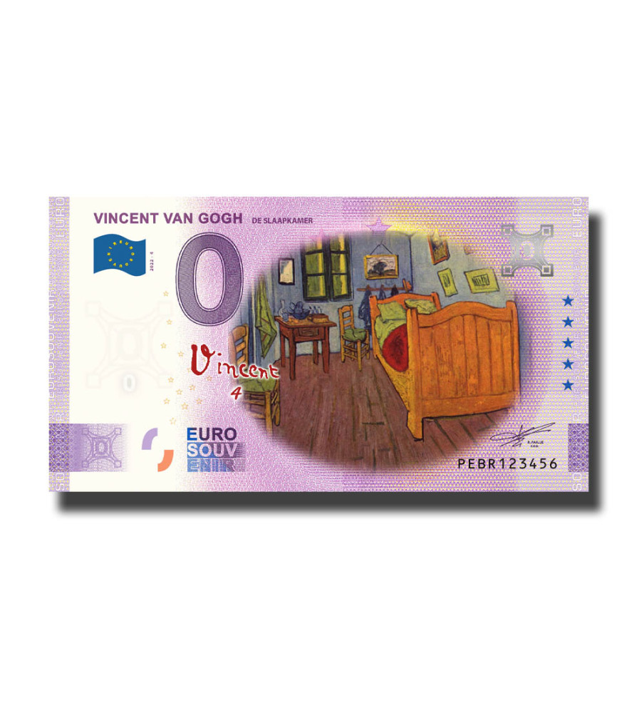 0 Euro Souvenir Banknote Vincent van Gogh Colour Netherlands PEBR 2022-4