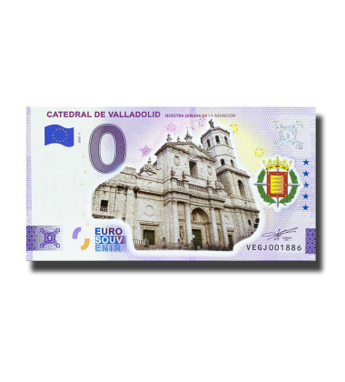 0 Euro Souvenir Banknote Cathedral De Valladolid Colour Spain VEGJ 2022-1