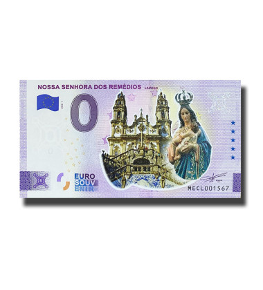 0 Euro Souvenir Banknote Nossa Senhora Dos Remedios Colour Portugal MECL 2022-1
