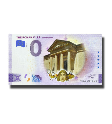 0 Euro Souvenir Banknote The Roman Villa Colour Malta FEAU 2022-1