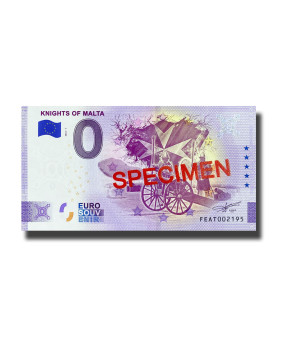 0 Euro Souvenir Banknote Knights of Malta SPECIMEN Malta FEAT 2022-1