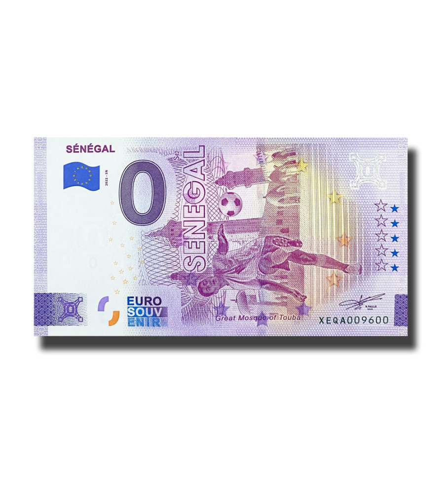 0 Euro Souvenir Banknote World Cup Qatar - Senegal Germany XEQA 2022-SN
