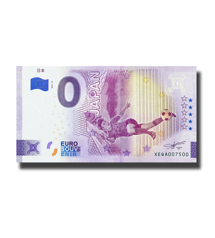 0 Euro Souvenir Banknote World Cup Qatar - Japan Germany XEQA 2022-JP 0 Euro Souvenir Banknote World Cup Qatar - Japan Germany XEQA 2022-JP