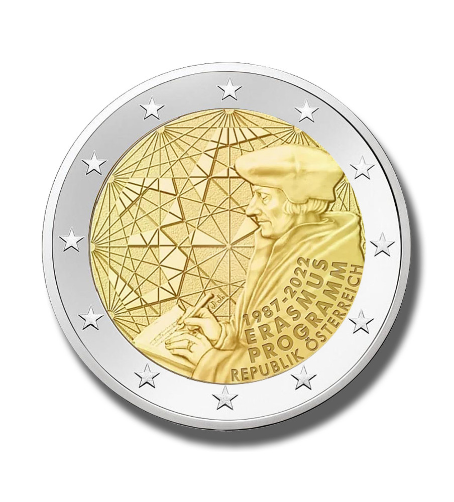 2022 Austria Erasmus Program 2 Euro Coin