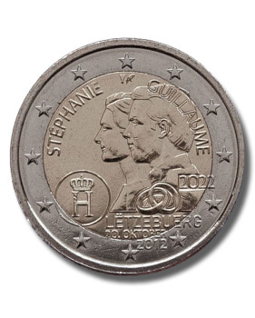 2022 Luxembourg 10th Wedding Anniversary 2 Euro Coin