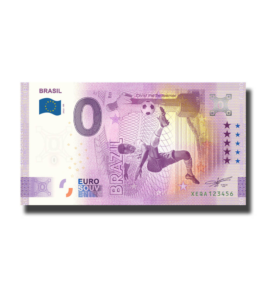0 Euro Souvenir Banknote World Cup Qatar - Brazil Germany XEQA 2022-BR