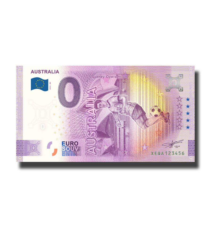 0 Euro Souvenir Banknote World Cup Qatar - Australia Germany XEQA 2022-AU