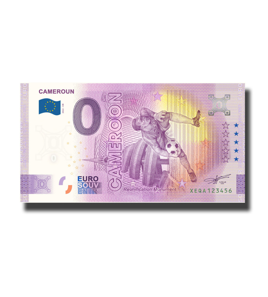 0 Euro Souvenir Banknote World Cup Qatar - Cameroon Germany XEQA 2022-CM 0 Euro Souvenir Banknote World Cup Qatar - Cameroon Germany XEQA 2022-CM