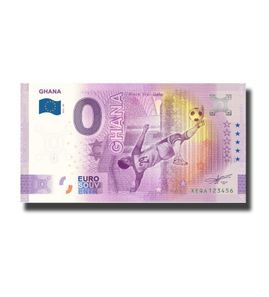 0 Euro Souvenir Banknote World Cup Qatar - Ghana Germany XEQA 2022-GH