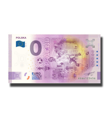 0 Euro Souvenir Banknote World Cup Qatar - Poland Germany XEQA 2022-PL
