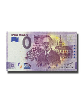 0 Euro Souvenir Banknote Karel Treybal Czech Republic CZAP 2020-1