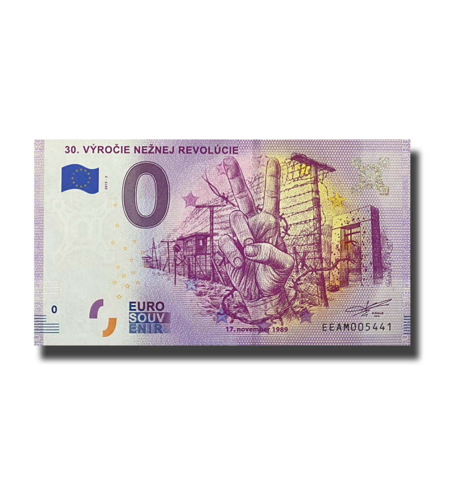 0 Euro Souvenir Banknote 30. Vyrocie Neznej Revolucie Slovakia EEAM 2019-3