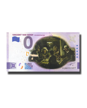 0 Euro Souvenir Banknote Vincent van Gogh Colour Netherlands PEBR 2022-6