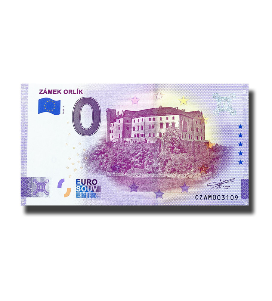 0 Euro Souvenir Banknote Zamek Orlik Czech Republic CZAM 2021-1