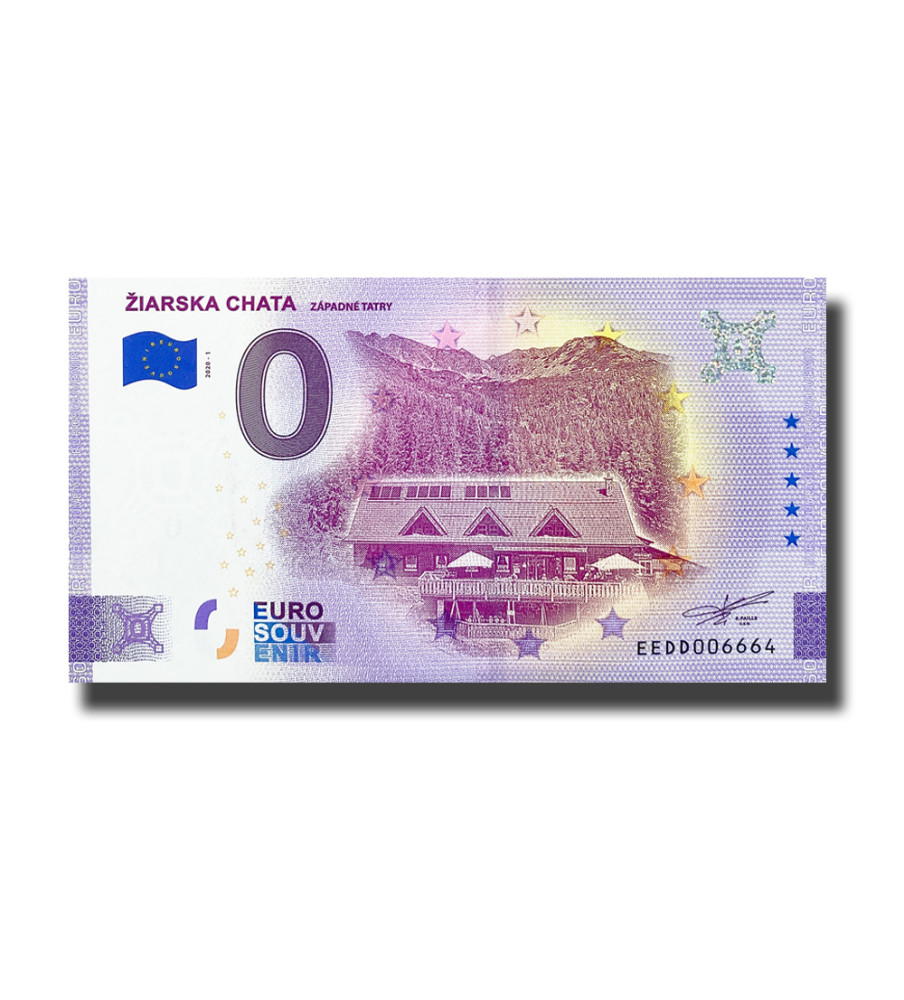 0 Euro Souvenir Banknote Ziarska Chata Slovakia EEDD 2020-1