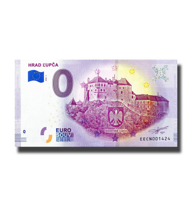 0 Euro Souvenir Banknote Hrad Lupca Slovakia EECN 2020-1