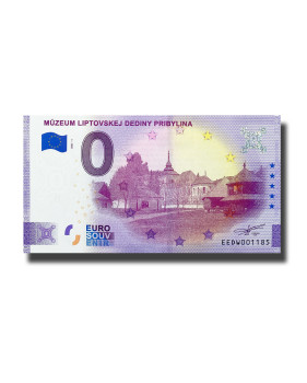 0 Euro Souvenir Banknote Muzeum Liptovskej Dediny Pribylina Slovakia EEDW 2021-1