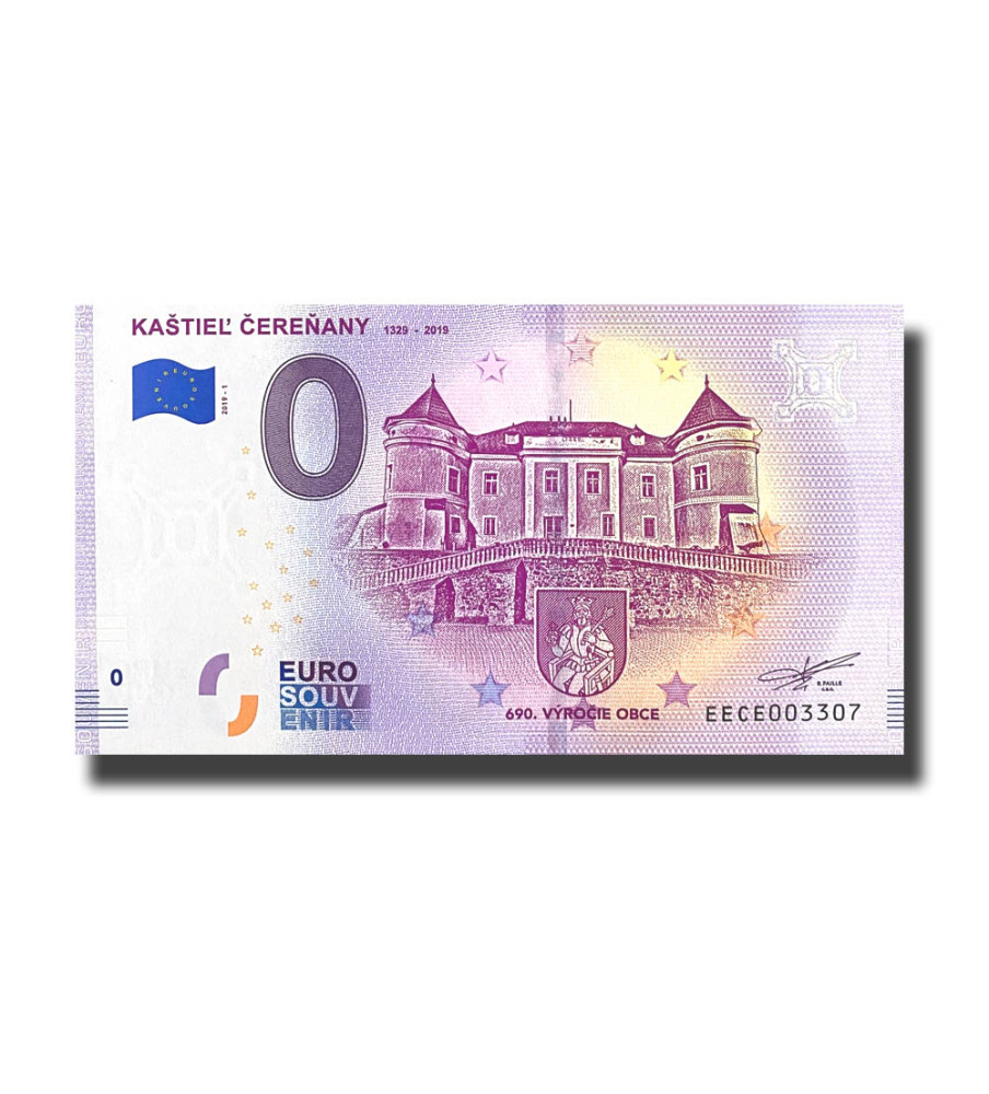 0 Euro Souvenir Banknote Kastiel Cerenany Slovakia EECE 2019-1
