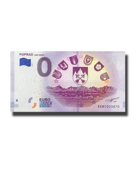 0 Euro Souvenir Banknote Poprad Slovakia EEBC 2019-2