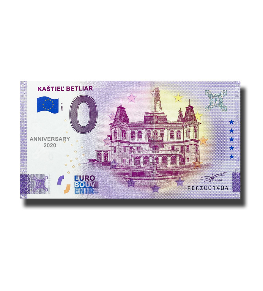 Anniversary 0 Euro Souvenir Banknote Kastiel Betliar Slovakia EECZ 2020-1