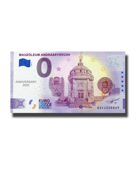Anniversary 0 Euro Souvenir Banknote Mauzoleum Andrassyovcov Slovakia EECZ 2020-2