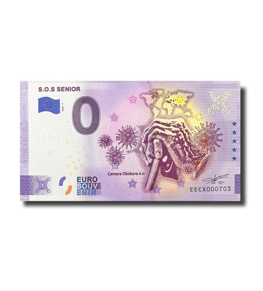 0 Euro Souvenir Banknote S.O.S Senior Slovakia EECX 2020-1