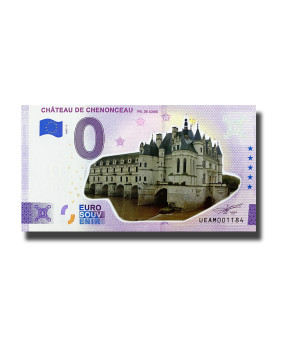 0 Euro Souvenir Banknote Chateau De Chenonceau Colour France UEAM 2022-3