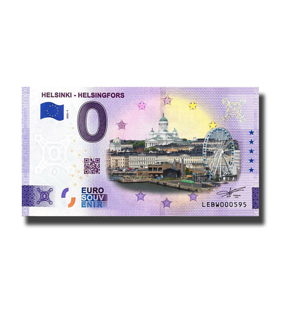 0 Euro Souvenir Banknote Helsinki - Helsingfors Colour Finland LEBW 2022-1