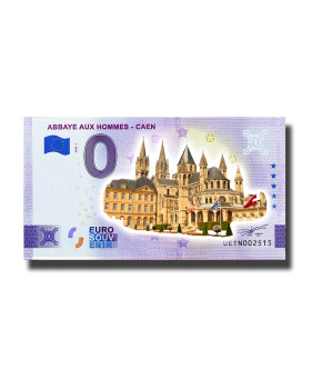 0 Euro Souvenir Banknote Abbaye Aux Hommes - Cean Colour France UETN 2022-1