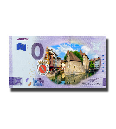 0 Euro Souvenir Banknote Annecy Colour France UEZS 2022-1
