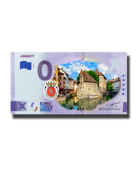 0 Euro Souvenir Banknote Annecy Colour France UEZS 2022-1