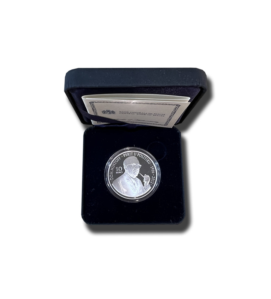 2016 Malta Dom Mintoff €10 Silver Coin Proof